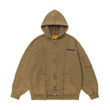 Men Hoodie Washed and Worn Hooded Jacket Men's Autumn and Winter