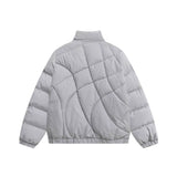 Men Cotton Mixed Jacket Coat Irregular Men Winter Embroidery Loose Cotton Jacket Coat