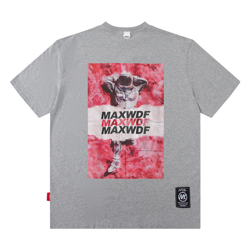 Men T Shirt Men's Short-Sleeved T-shirt Astronaut Astronaut Loose Short Sleeve