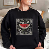 2024Vintage Watermelon Sweatshirt Aesthetic Boho Shirt