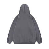 Men Hoodie Hooded Sweater Men's Printed Heart-Shaped Rose Loose Hoodie