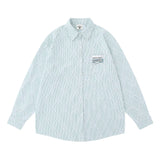 Men Long Sleeved T Shirt Pinstripe Long Sleeve Shirt Men Spring and Autumn Patchwork Shirt Loose Casual