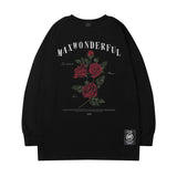 Men's Long Sleeve Shirt Cartoon Printed round Neck Long Sleeve T-shirt Men's Ins Loose All-Match