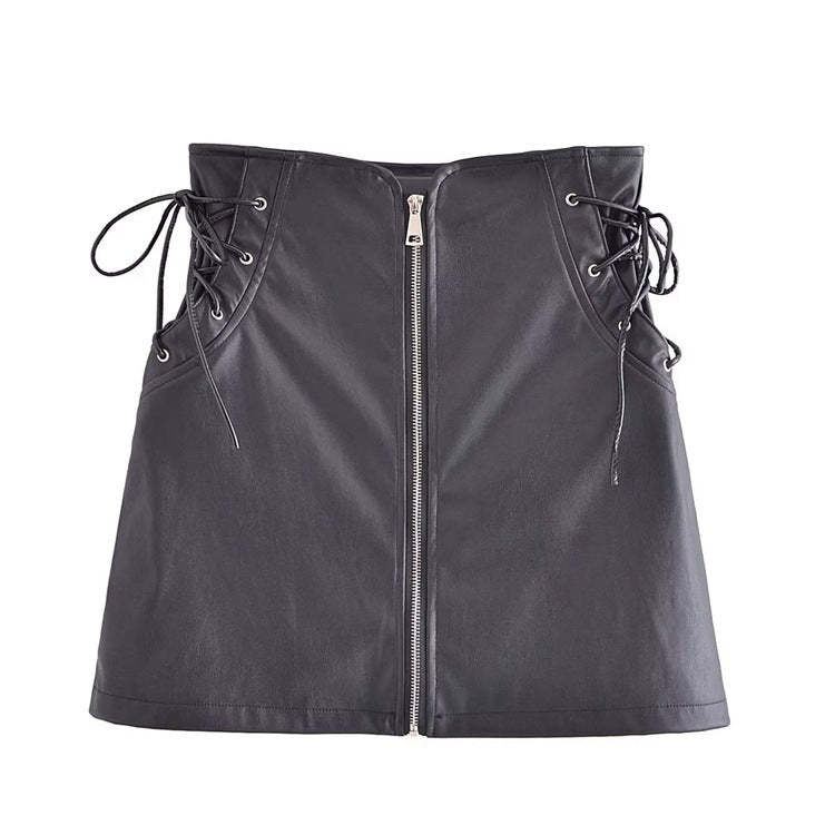 Women Skirt Black Skirt Women's High Waist Zipper
