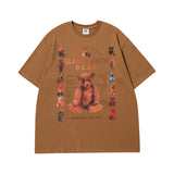 Men's T Shirt Ghost Print Short-Sleeved T-shirt Men's and Women's Retro Style Loose