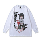 Men's Long Sleeve Shirt Spring and Autumn Men's Cartoon Retro Cartoon Long Sleeve T-shirt Men's and Women's