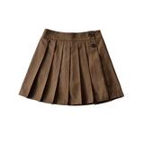 Women Skirt Summer High Waist Pleated Skirt Female Preppy Style Skirt