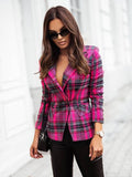 Plaid Trench Coat Fashionable Printed Plaid Small Suit Jacket