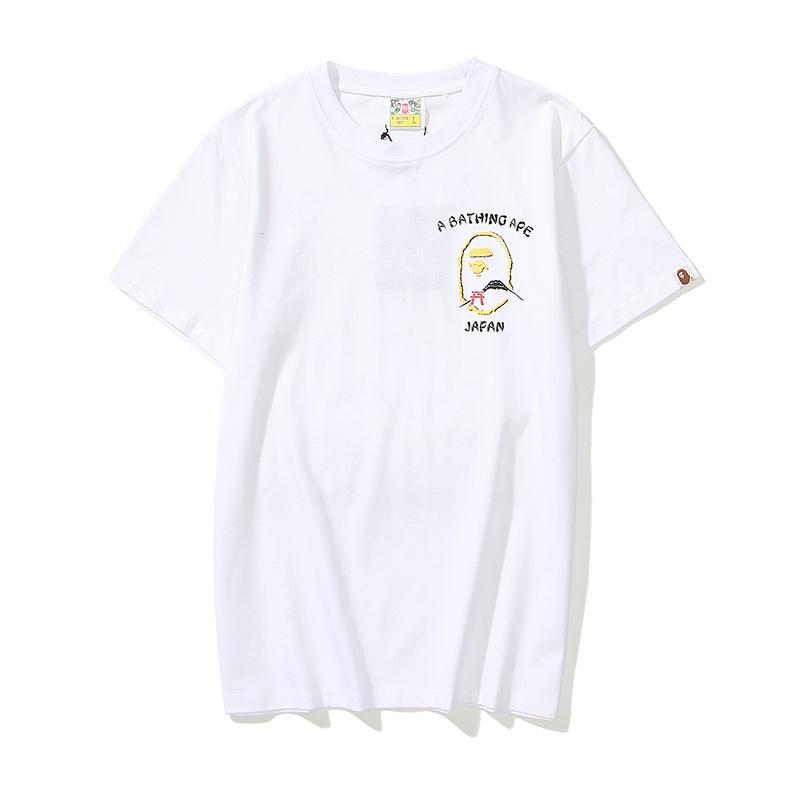 Bathing Ape T Shirt Summer Golden Printing Plus Size Loose Short Sleeve T-shirt