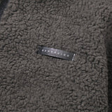 Men Cotton Mixed Jacket Coat Berber Fleece Coat Men's Autumn and Winter Stand Collar Zipped Cotton-Padded Jacket Loose