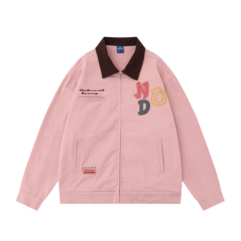 Varsity Jacket Vintage Denim Jacket Letters
