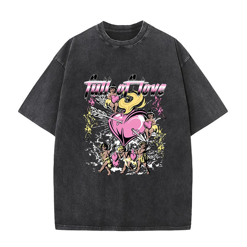 Full of Love Slogan Printed High Quality T-shirts