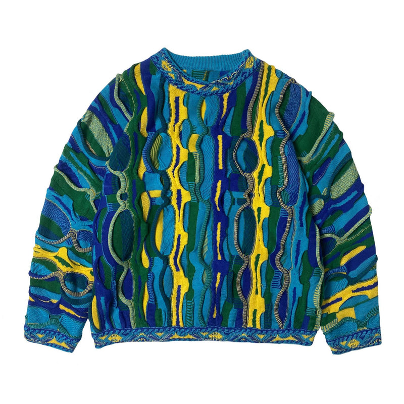 Kapital Sweater Pingtian Hehong Style Japanese Loose Pop Contrast Color Knitted Retro Crew Neck Sweater