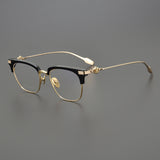 CHH Chrome Hearts Glasses Japanese fashion ultra-light pure titanium half-frame glasses frame