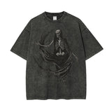 Skull Skeleton Graphic T Shirts for Men Printed Oversize