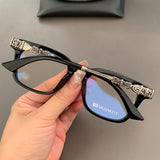 CHH Chrome Hearts Glasses Silver Versatile Myopia Eyeglasses Frame