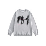 Unisex Hoodie Design Fashion Brand National Fashion Crew Neck Pullover Sweatshirt Men and Women