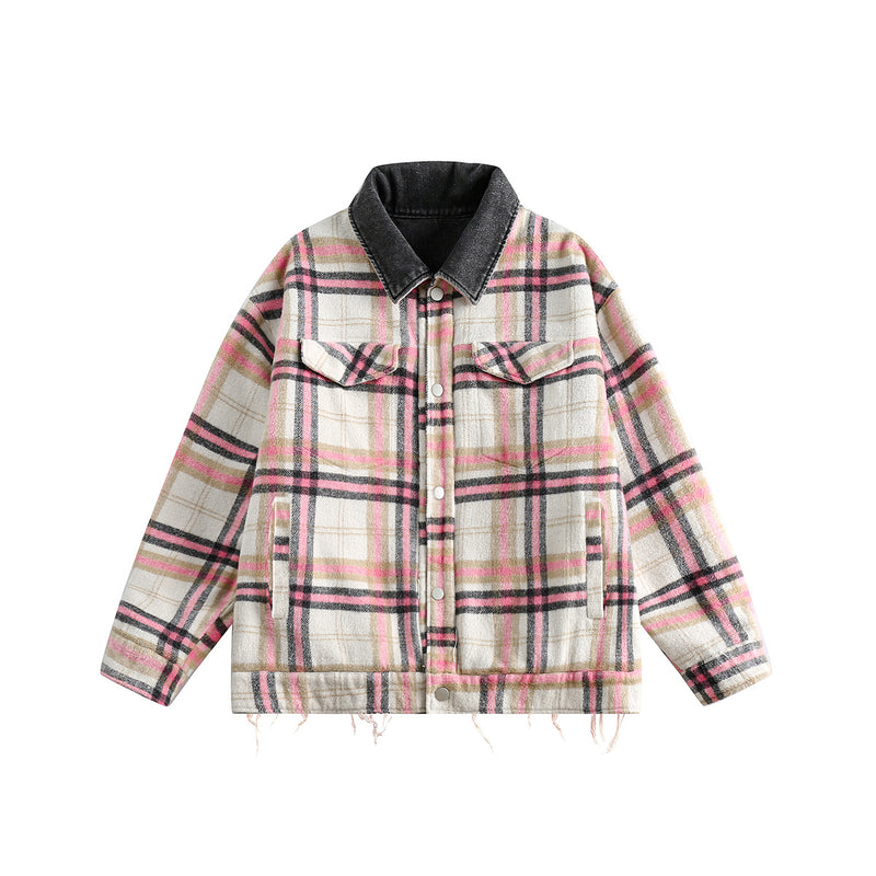 Unisex Jacket Winter Denim Two-Way Cotton Jacket for Women
