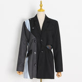 Frankie Shop Hourglass Blazer Autumn Fashion V-neck Long Sleeve
