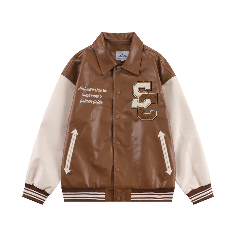 Varsity Jacket Vintage Loose Long Sleeve Jacket