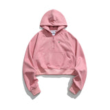 Unisex Sweatshirt Autumn Embroidery Half Zipper Sweater