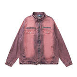 Men Denim Jacket Washed Do the Old Cowboy Jacket Men's Ins Denim Jacket Autumn