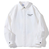 Men Long Sleeved T Shirt Letter Printed Long Sleeve Shirt Men's Spring and Autumn Leisure Loose Outer Shirt