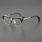 CHH Chrome Hearts Glasses Vintage half-frame glasses Pure titanium frames