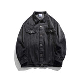 Unisex Sweatshirt Autumn Embroidery Denim Coat