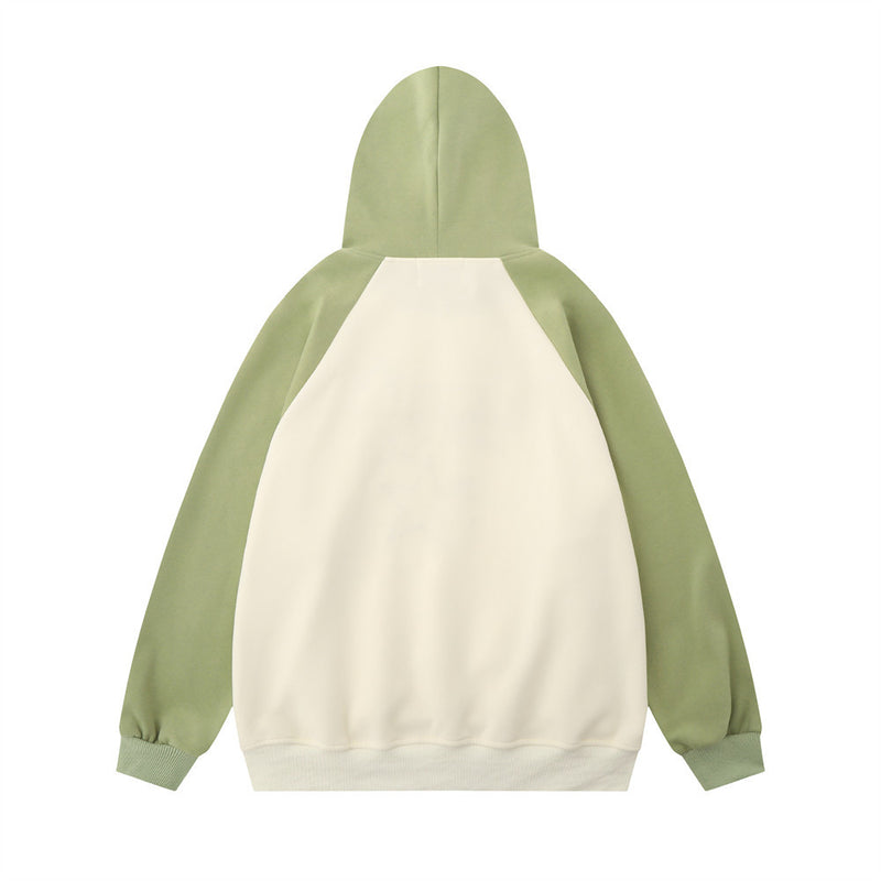 Men Hoodie Five-Pointed Star Paste Cloth Embroidery Hooded Loose Sweater