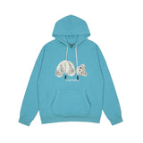 Palm Angle Hoodie Palm Angels Black and White Embroidered Hoodie Men and Women