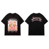 Men T Shirt Letter Print Short-Sleeve T-shirt Loose Men and Women Casual