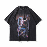 Men T Shirt Printed Short Sleeve T-shirt for Men and Women High Street Loose