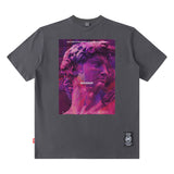 Men's T Shirt Portrait Short-Sleeved T-shirt Men's and Women's High Street Hiphop