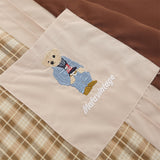 Men Long Sleeved T Shirt Spring and Autumn Lattice Shirt Men's Stitching Long Sleeve Shirt Outer Wear