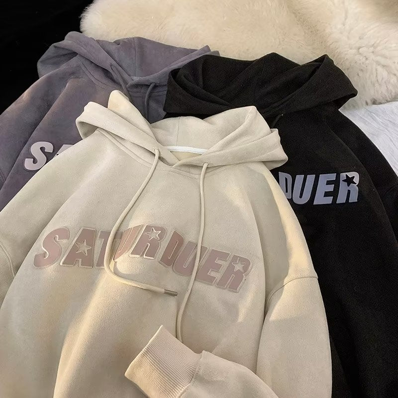 Men Hoodie Hooded Sweater Spring and Autumn High Sense Early Autumn Clothing