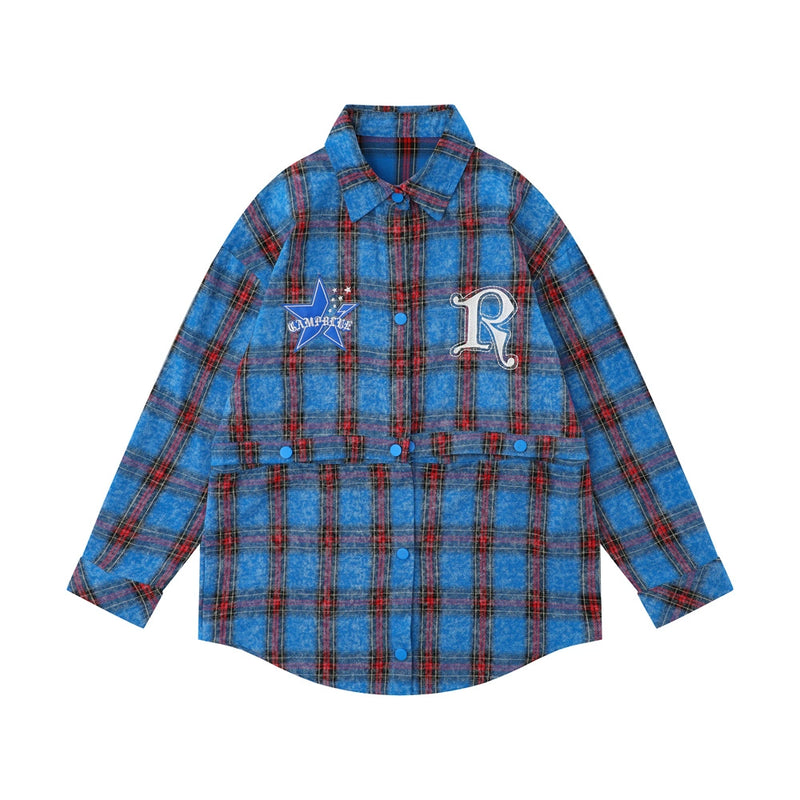 Men Long Sleeve T Shirt Men Short Lapels Shirt Coat
