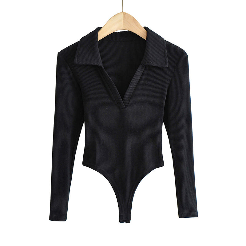 Women T-Shirt Long Sleeve One-Piece Female Autumn Slim-Fit Base T-shirt