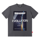 Men T Shirt Loose T-shirt Men's European and American Street Hip Hop Printed Short Sleeve