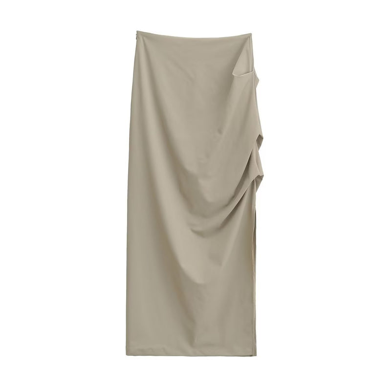 Women Skirt Women's Autumn High Waist Midi Skirt