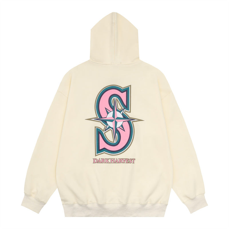 Men Hoodie Printed Hoodie Men Loose Casual Long Sleeves