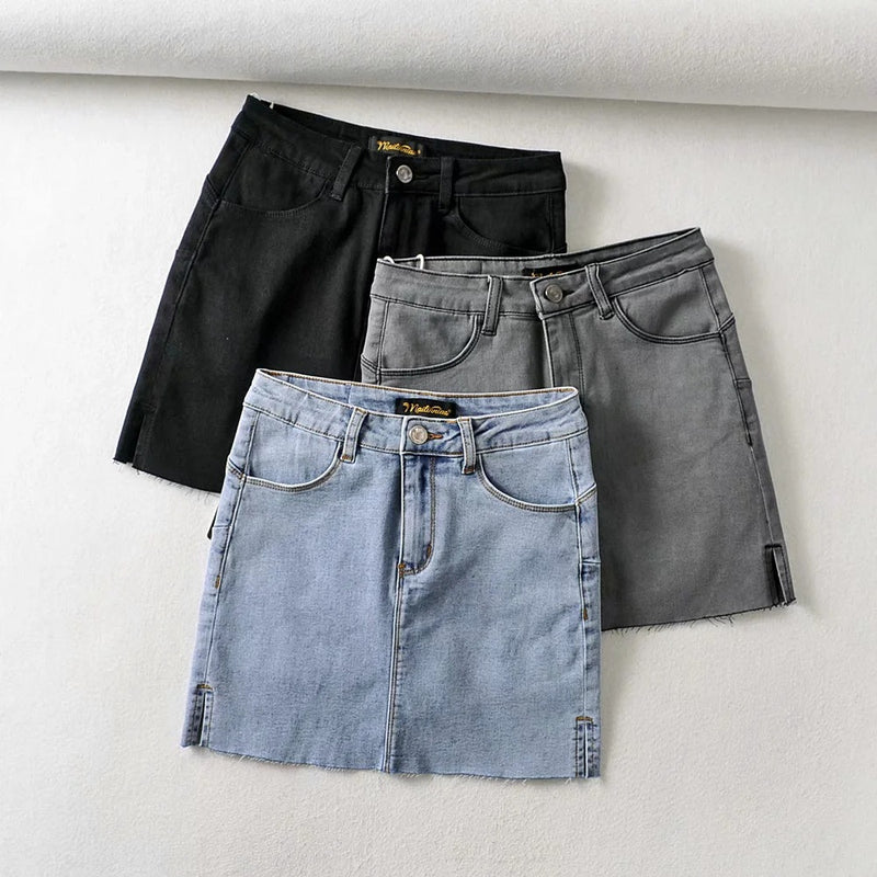 Women Skirt Summer Sheath Denim Skirt Skirt