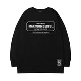 Men Long Sleeve Shirt T-shirt Men's and Women's Autumn and Winter Rose Letter Print Loose Design