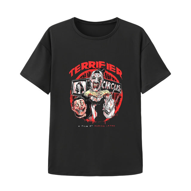 Casual horror T-shirt Men's round neck cotton T-shirt horror