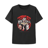 Casual horror T-shirt Men's round neck cotton T-shirt horror