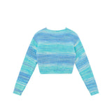 Women Sweater Gradient Color Short Sweater Women's Autumn