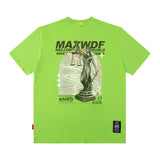 Men T Shirt Loose T-shirt Trendy Printed Short Sleeve Men's Summer