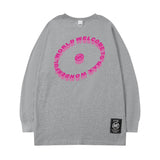 Men Long Sleeve Shirt Personality round Neck Long Sleeve T-shirt Men and Women Couple