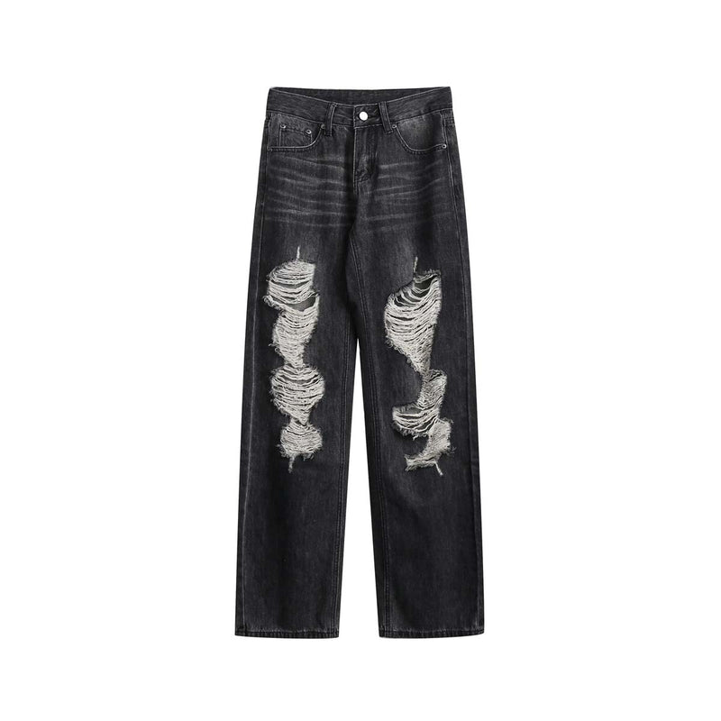 Unisex Pants Autumn Workwear Straight Jeans