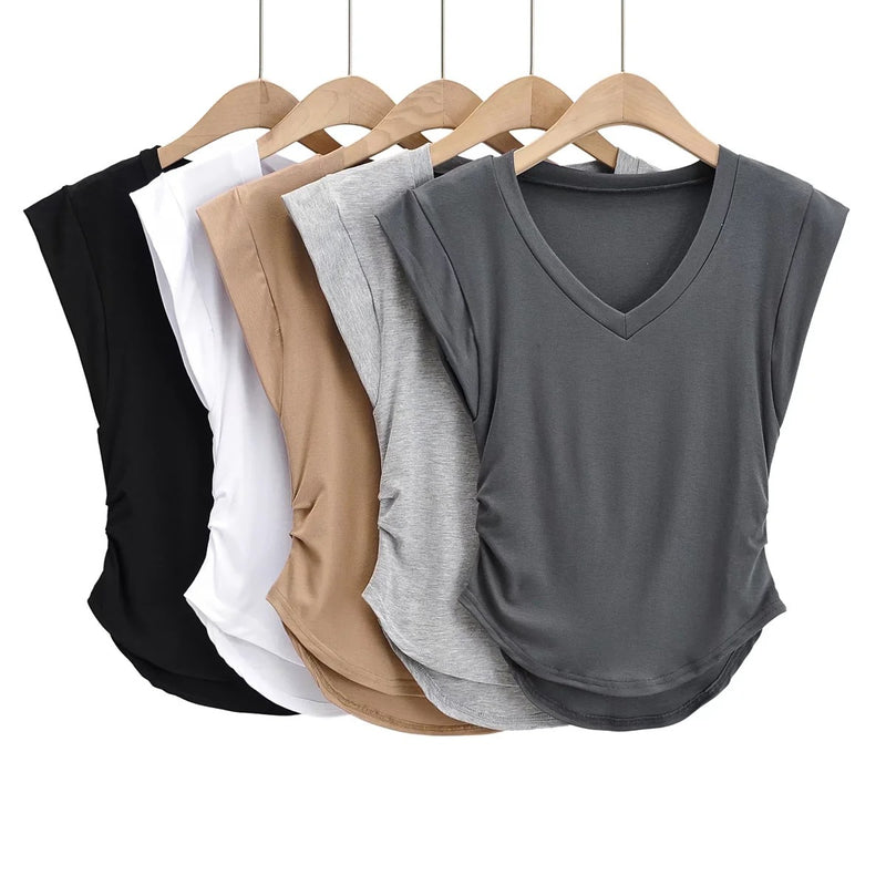 Women T-Shirt Top Women's Summer Slim Fit Slimming Casual T-shirt